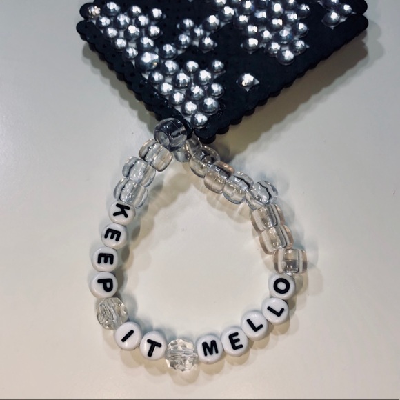 π Rhinestone Marshmello Perler Bracelet π - Picture 3 of 5